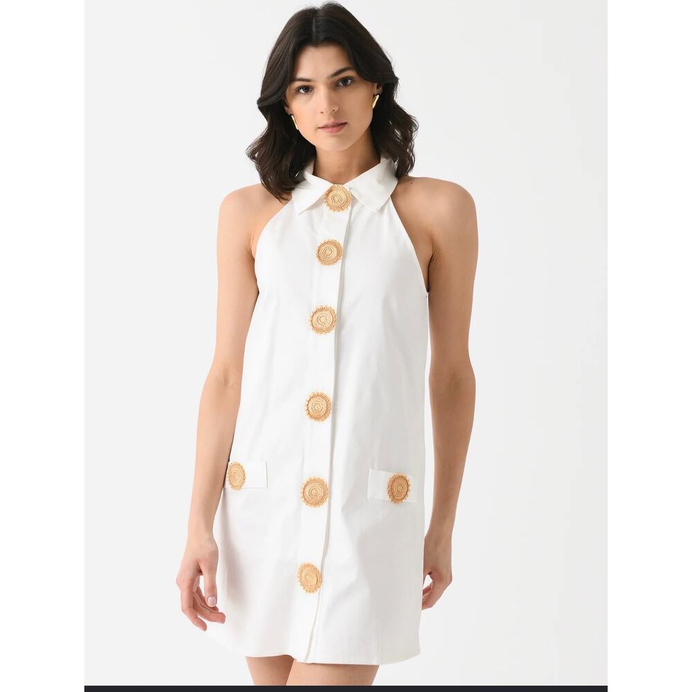 New My beachy side amber white mini dress size small - Picture 2 of 7